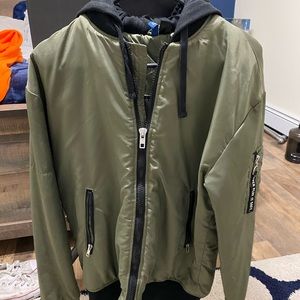 H&M Bomber Jacket Hoodie